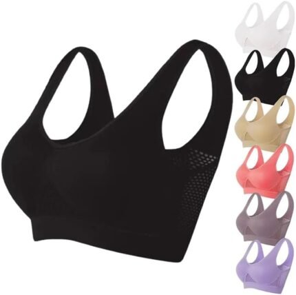 Breathable Cool Liftup Air Bra, 2024 New Large Size Air Bra Breathable and Comfortable Mesh Sports Bra for Women