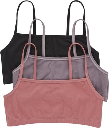 Hanes womens String Bralette Pack,Cotton Bralette, 3-pack