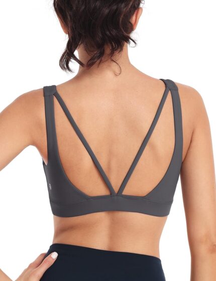 HeyNuts Wonder Sports Bras for Women Medium Support Yoga Bras Workout Bras with Removable Pads,A-D Cups