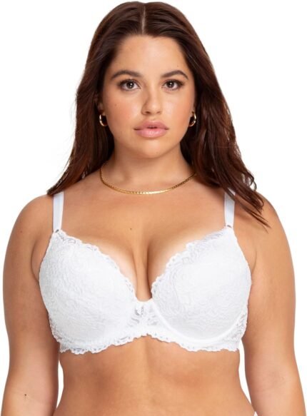 Smart & Sexy Women’s Maximum Cleavage Underwire Push Up Bra, Available in Single and 2 Packs